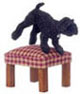 Dollhouse Miniature West Highland Terrier, Standing, Black