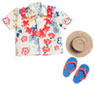 Dollhouse Miniature Hawaiian Shirt W/Re