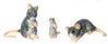 Dollhouse Miniature Mice Set Of 3/Black