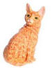 Dollhouse Miniature Cat, Orange