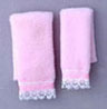 Dollhouse Miniature Towel Set/Pink