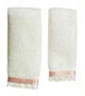 Dollhouse Miniature Towel Set, White W/Pink Ribbon