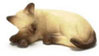 Dollhouse Miniature Siamese Cat/Brown