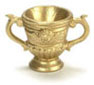 Dollhouse Miniature Roma  Urn Gold 1Pc