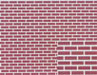 Dollhouse Miniature Brick: Red On White, 12X16