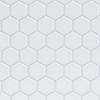 Tile Floor: 3/8 Hexagons, 11 X 15 1/2, White/White