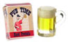 Dollhouse Miniature Pug Time Pretzel Box W/Mug Of Beer