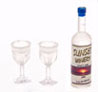 Dollhouse Miniature White Wine W/2 Goblets
