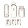 Dollhouse Miniature Assorted Bottles And Jars, 6/Pk