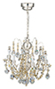 LED Silver 6-Arm Crystal Chandelier