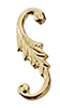 Dollhouse Miniature S-Hook, Brass, 4/Pk