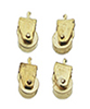 Dollhouse Miniature Brass Casters, 12/Pk