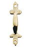 Dollhouse Miniature Door pull, Brass, G.P., 2/Pk