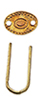 Dollhouse Miniature Etched Hepplewhite Drawer Pull, 6 Sets Pk