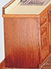 Dollhouse Miniature Assembled Cabinet, 1-1/2 In Base