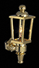 Dollhouse Miniature Brass Coach Lamp, 1/Pk