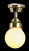 Dollhouse Miniature White Globe Ceiling Lamp