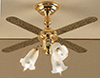Dollhouse Miniature 3 Tulip Ceiling Fan, Replacement Bulb