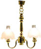 Dollhouse Miniature Two Light Fluted Chandelier