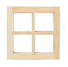 Dollhouse Miniature Single 4-Light Window, 2/Pk