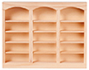 Dollhouse Miniature Bookcase, 3-Section, 5-Shelf Unit