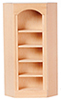 Dollhouse Miniature Corner Bookcase, Angle Sides