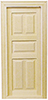 Dollhouse Miniature 5-Panel Classic Interior Door