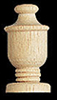 Dollhouse Miniature Urn Finial, 6Pk