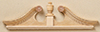 Dollhouse Miniature Double Deerfield Door Pediment, 2/Pk