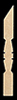 Dollhouse Miniature Flat Baluster/Angle, 12/Pk