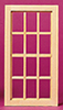 Dollhouse Miniature Traditional Twelve Light Window