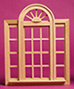 Dollhouse Miniature Playscale: Circle head Double Casement Wind