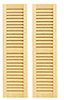 Dollhouse Miniature 1/2" Scale: Louvered Shutter 2Pk