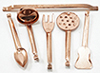 Dollhouse Miniature Copper Utensils 5Pk