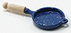 Dollhouse Miniature Spatter Frying Pan, Blue