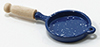 Dollhouse Miniature Spatter Frying Pan, Blue