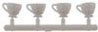 Dollhouse Miniature Table Cups, White 4Pk