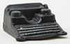 Dollhouse Miniature Black Typewriter