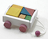 Dollhouse Miniature Wagon W/Blocks