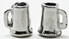 Dollhouse Miniature Pewter Beer Mugs, 2Pk