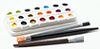 Paint Palette with 3 Brushes