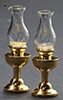 Dollhouse Miniature Non Working  Kerosene Lamps, 2/Pk