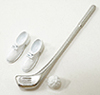 Dollhouse Miniature Golf Club Set Shoes/Club/Ball