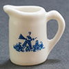 Dollhouse Miniature Pitcher White and Blue