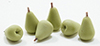 Dollhouse Miniature Pears, 6Pc