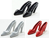 Dollhouse Miniature High Heels, Assorted (Black, White And Red)