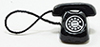 Dollhouse Miniature Black Phone