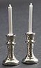 Dollhouse Miniature Candlesticks, Silver, 2/Pc