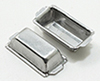 Dollhouse Miniature Aluminum Bread Pans, 2pc