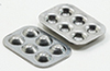 Dollhouse Miniature Aluminum Muffin Pans, 2pc